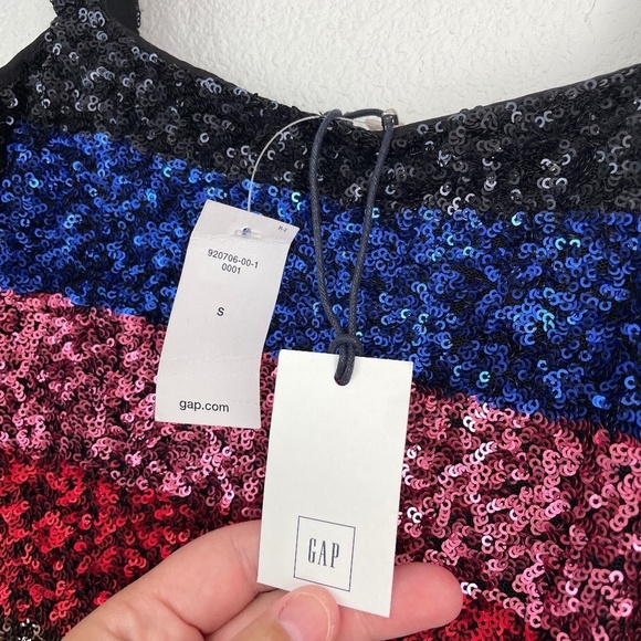 NWT GAP sequins stripe dress size S // 2358 - Picture 4 of 8